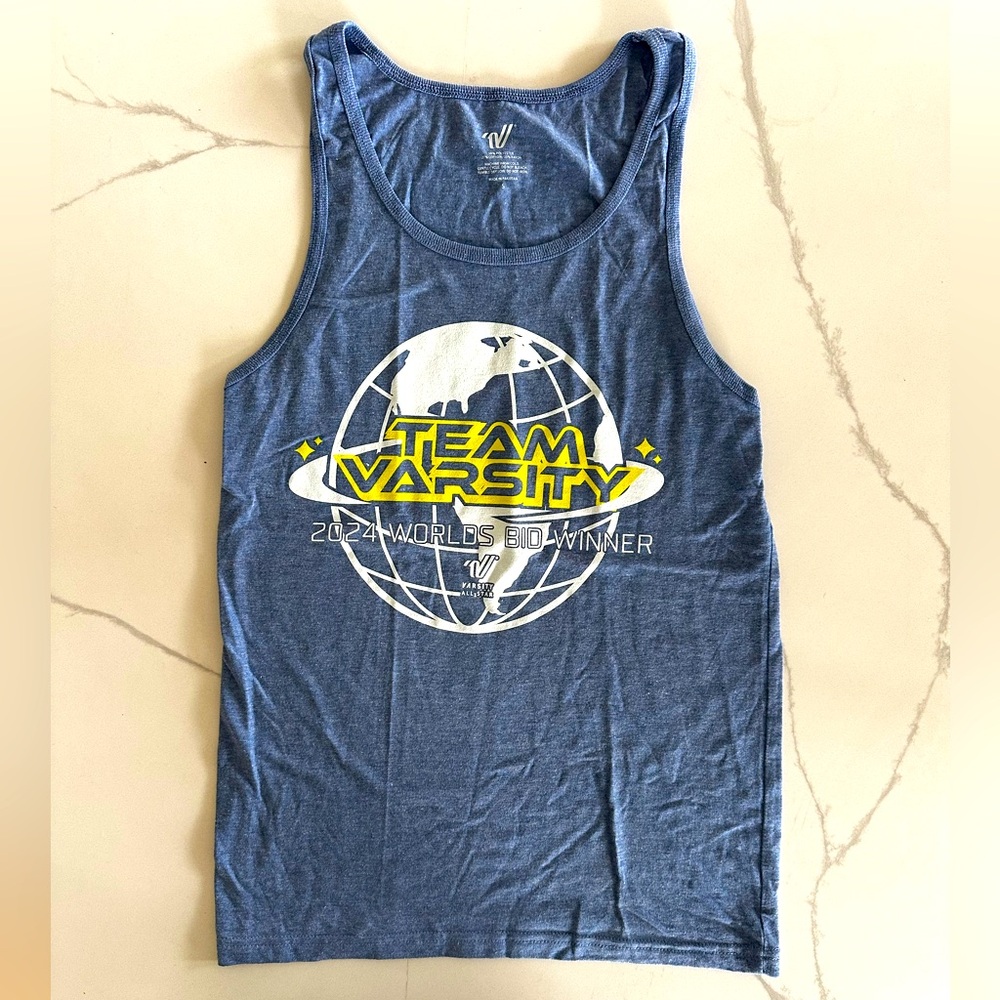 Team Varsity tank top, adult small, 2024 Worlds bid winner!